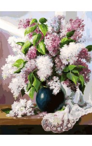 Живопись на холсте. Пушистая сирень