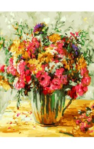 Живопись на холсте. Утренний букет