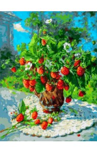 Живопись на холсте. Земляника