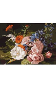 Живопись на холсте. Изящный букет