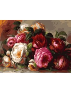 Живопись на холсте. Розы Ренуара