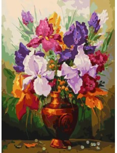 Живопись на холсте. Ирисы