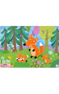 Пазл-21 Лисята, в рамке