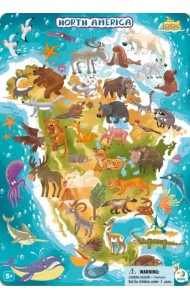 Пазл-53 Северная Америка, в рамке
