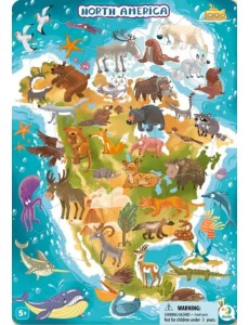 Пазл-53 Северная Америка, в рамке Пазл-53 Северная Америка, в рамке
