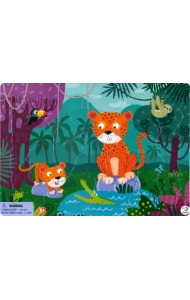 Пазл-21 Леопарды, в рамке