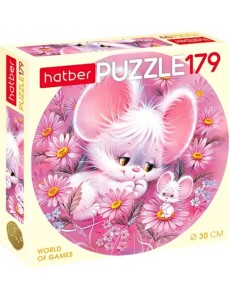Puzzle-179 Пушистики, круглый