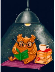 Живопись на холсте. Умная сова