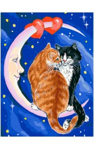 Живопись на холсте. Два сердца