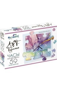 Пазл-часы. Арт-терапия. Краски, 59 элементов