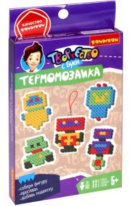 Термомозаика Роботы, с подвесками для брелоков