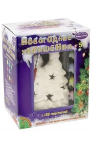 Новогоднее украшение своими руками. Дед Мороз, с подсветкой