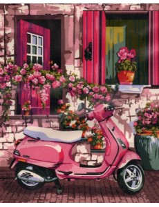 Рисование по номерам Розовый мопед Рисование по номерам Розовый мопед