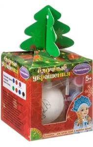 Ёлочные украшения своими руками. Шар со снеговичком