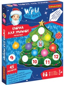 Магнитная игра Елочка для умников, 45 магнитов Магнитная игра Елочка для умников, 45 магнитов