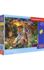 Puzzle-180 Семья тигров