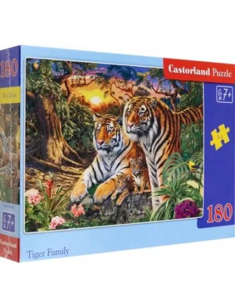Puzzle-180 Семья тигров