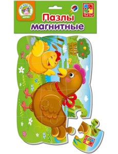 Пазл на магните Курочка, 12 элементов Пазл на магните Курочка, 12 элементов