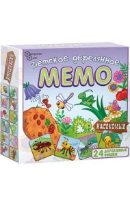 Мемо деревянное Насекомые, 24 детали