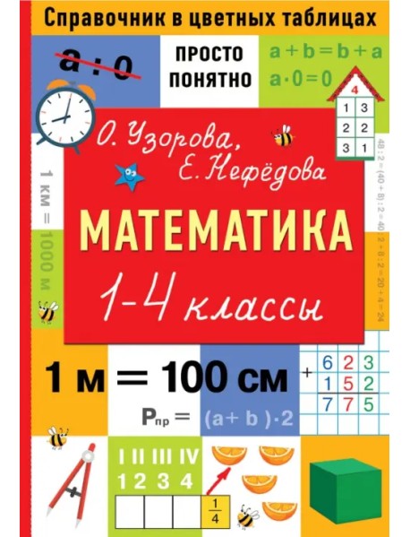 Математика. 1-4 классы. Справочник в цветных таблицах