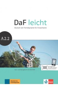 DaF leicht A2.2. Deutsch als Fremdsprache für Erwachsene. Kurs- und Übungsbuch mit DVD-ROM