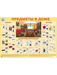 Детский плакат. Предметы в доме