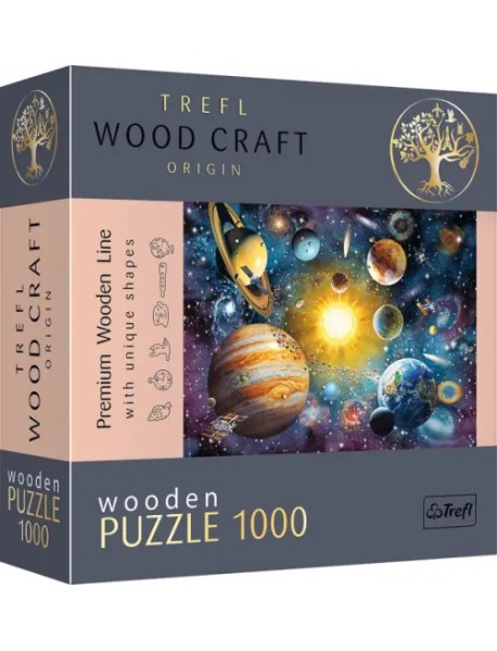 Puzzle-1000 Путешествие по Солнечной системе, деревянный