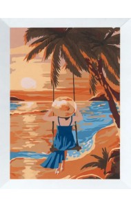 Картина по номерам. Закат у моря