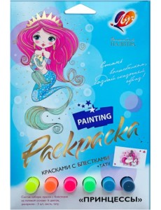 Набор для росписи красками с блестками Волшебная палитра. Принцессы