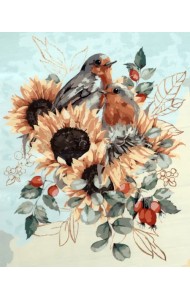 Картина по номерам на холсте Подсолнухи