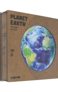 Деревянный пазл с двухслойной крышкой Планета Земля, 254 детали