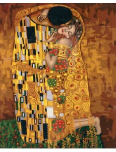 Картина по номерам на холсте с подрамником. Поцелуй. Густав Климт Картина по номерам на холсте с подрамником. Поцелуй. Густав Климт