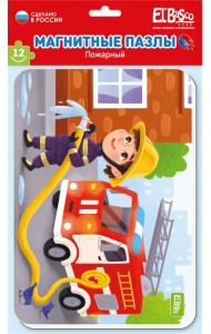 Магнитный пазл Пожарный, 12 элементов