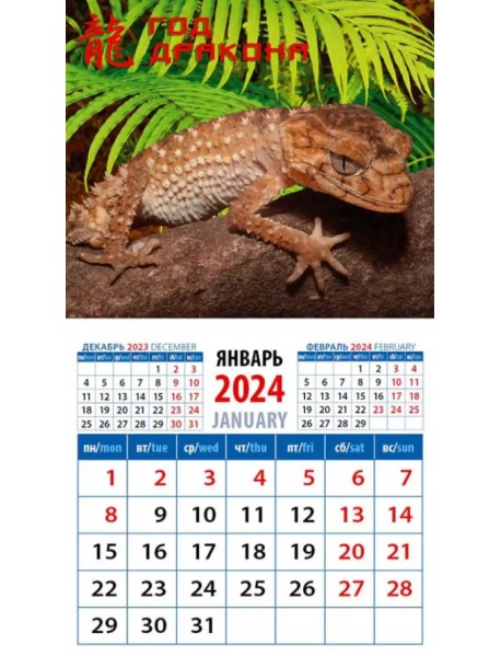 2024 Календарь Год дракона