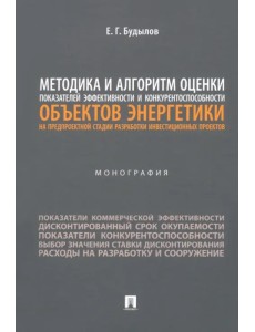 Методика и алгоритм оценки показателей эффективности и конкурентоспособности объектов энергетики. Монография