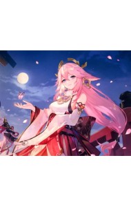 Картина для раскрашивания по номерам Геншин. Яэ Мико