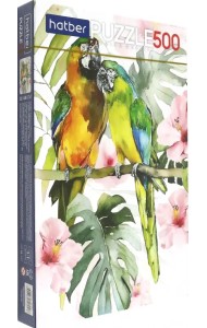Puzzle-500. Тропические попугаи
