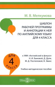 Английский язык. 4 класс. Шаблон рабочей программы и аннотации к ней к УМК 