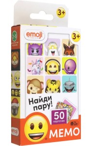 Настольная игра Эмоджи. Мемо, белая