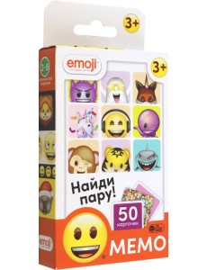 Настольная игра Эмоджи. Мемо, белая Настольная игра Эмоджи. Мемо, белая