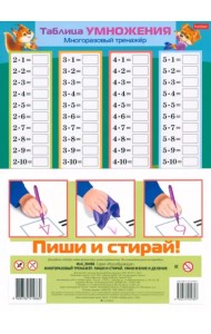 Многоразовый тренажер Пиши и стирай. Умножение и деление