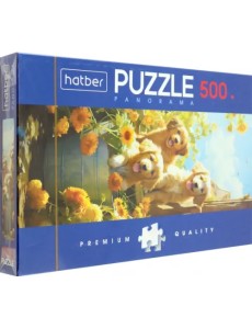Puzzle-500 Панорама. Щенки