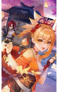 Картина по номерам Геншин. Фейерверк