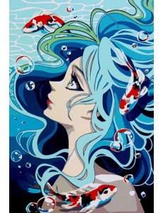 Стихия воды. Картина по номерам, на холсте, с подрамником Стихия воды. Картина по номерам, на холсте, с подрамником