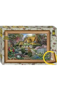 Пазл-500 с рамкой Домик в саду