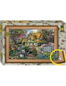 Пазл-500 с рамкой Домик в саду