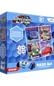 Пазл 4 в1 Легенды Спарка. Четверо друзей