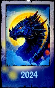 2024 Настенный календарь на гребне 12 драконов