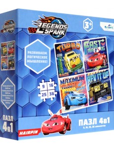 Легенды Спарка. Пазл 4 в 1 Дружная компания Легенды Спарка. Пазл 4 в 1 Дружная компания