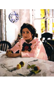 Картина по номерам на холсте с подрамником Девочка с персиками. Валентин Серов